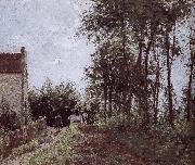 Camille Pissarro Farm Road side oil